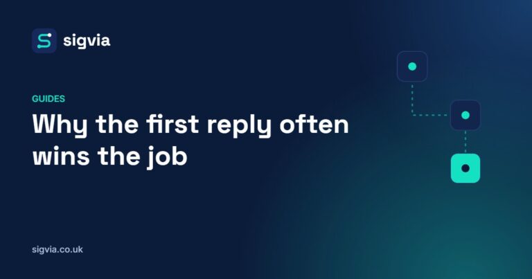 Why the first reply often wins the job – Sigvia